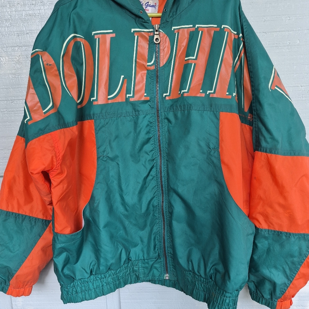 The Game Miami Dolphins Teal and Orange Windbreaker Jacket